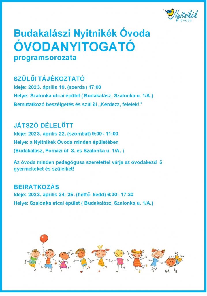 Óvodanyitogató a Nyitnikék oviban